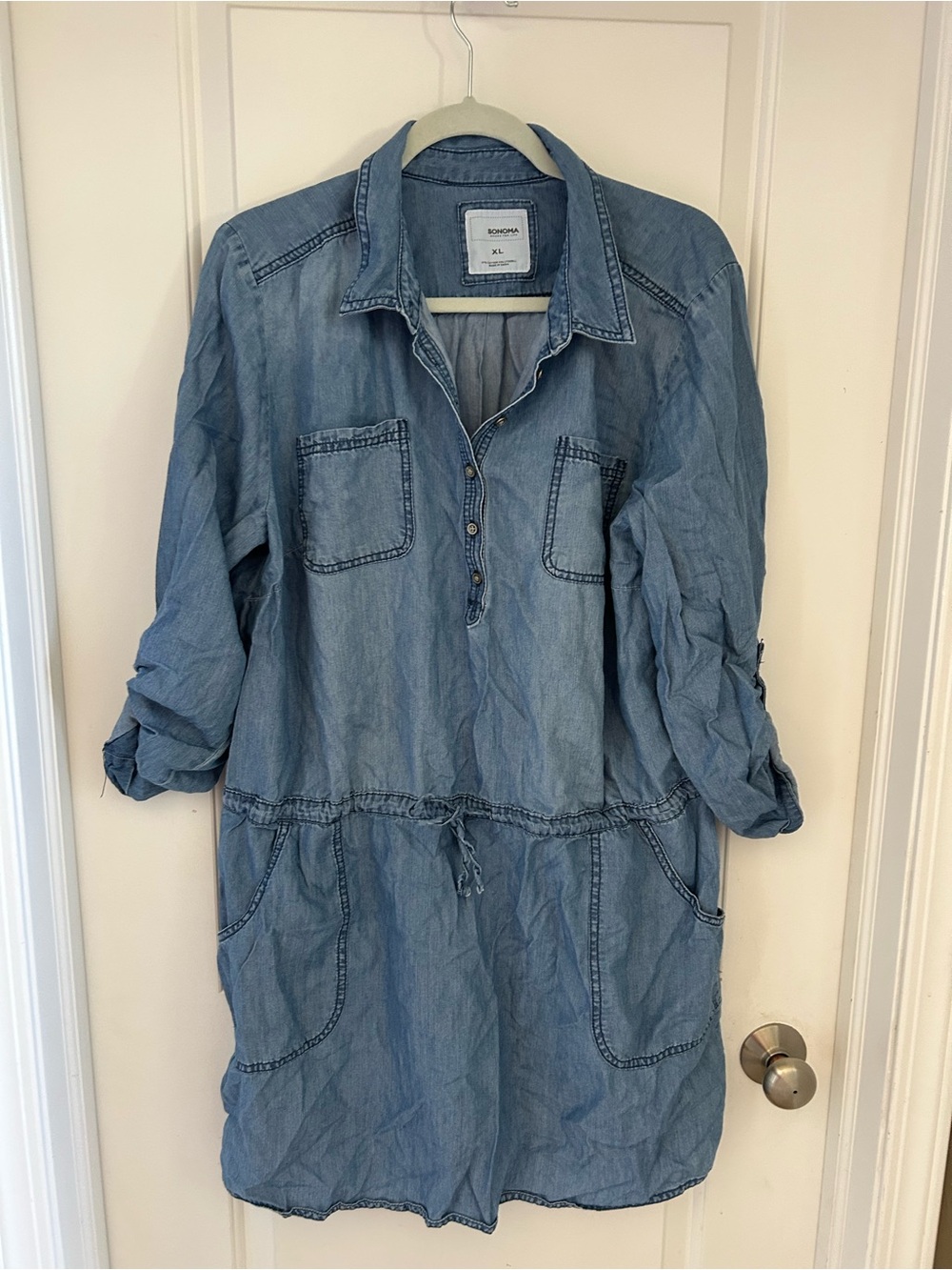 Sonoma Light Blue Chambray Shirt dress - XL